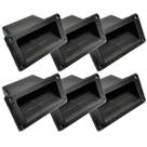 Kit 6 Alça Plastica Desenhada Embutida Abs PP Permak Reforçada Resistente Para Caixa Acustica Som Profissional