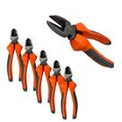 Kit 6 Alicate de corte diagonal polido 8" polegadas Shark Blue