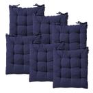 Kit 6 Almofadas Fofinhas Confortável P/ Cadeiras Assento Decorativo Futton 40x40