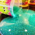 Kit 6 Amoeba Com Glitter Massinha Geléia De Brincar Slime