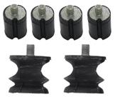 Kit 6 Amortecedor Motosserra HQV 61/162 antiga Rosca Fina