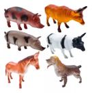 Kit 6 Animais Brinquedo Criança Fazendinha Presente Criança