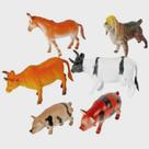 Kit 6 Animal Borracha Fazenda emborrachado.