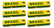 Kit 6 Apitos Brasil 2026 Torcida Som Alto Leve 6,4cm Amarelo Verde Festa Kit 6 Apitos Brasil 2026 Torcida Som Alto Leve 6,4cm Amarelo Verde Festa