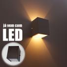 Kit 6 Arandela 2 fachos marrom + 6 lâmpadas led g9 5w 3000k P/ parede muro externa e interna st678