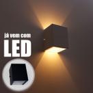 Kit 6 arandela 2 fachos preta + 6 lâmpadas led g9 5w 3000k p/ parede muro externa e interna st678 Kit 6 arandela 2 fachos preta + 6 lâmpadas led g9 5w 3000k p/ parede muro externa e interna st678