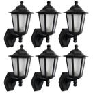 Kit 6 Arandelas Coloniais de Parede Luminária Externa Grega Preta Jardim Fachada Kit 6 Arandelas Coloniais de Parede Luminária Externa Grega Preta Jardim Fachada