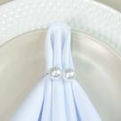 Kit 6 Argolas Decorativas para Mesa Posta com Pérola