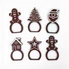 Kit 6 Argolas Guardanapo Marrom Natal Luxo Decoração Kit 6 Argolas Guardanapo Marrom Natal Luxo Decoração