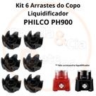 Kit 6 Arrastes do copo do Liquidificador Philco Ph900 - Britânia B1000