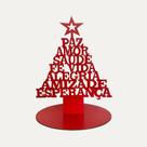 Kit 6 Árvores De Natal Vermelhas 15 cm