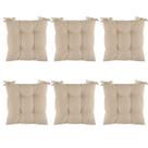 Kit 6 Assentos Futton Almofada 4 Furos De Cadeira Poltrona Futon 40x40-liso