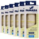 Kit 6 Atadura Elástica Média Compressão 10cm x 1,30m Branca Famara