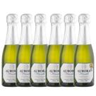 Kit 6 Aurora Mini Espumante Moscatel Branco 187ml