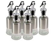 Kit 6 Azeiteiro Vinagreiro Recipiente em Vidro e Inox com Bico Dosador