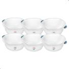 Kit 6 Bacia Plastica Para Limpeza e Uso Geral Hydrus Transparente 5L Sanremo