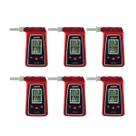Kit 6 Bafômetro Digital Álcool Escala 0.00 A 2.00Mg/l Etilômetro Alarme Bfd-100 Portátil Instrutherm Com Estojo