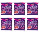 Kit 6 Bala Frutibelo Sabor Framboesa Peccin Pacote 400gr