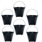 Kit 6 Balde Especial para Transporte Plástico 12L Resistente
