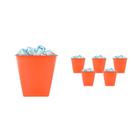 Kit 6 Balde Gelo Laranja Neon 2,6L Plástico Premium