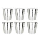 Kit 6 Baldes de Gelo 4L em Aço Inox para Servir e Manter Geladas Bebidas Vinho Champagne Long Necks Ideal para Festas Bares e Restaurantes Kit 6 Baldes de Gelo 4L em Aço Inox para Servir e Manter Geladas Bebidas Vinho Champagne Long Necks Ideal para Festas Bares e Restaurantes