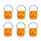 Kit 6 Baleiro Abobora De Plastico Halloween Decoração Dia Das Bruxas Festa