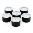 Kit 6 Balizador Spot Led Chão 20w Embutir Inox Estrutura Preto Kit 6 Balizador Spot Led Chão 20w Embutir Inox Estrutura Preto
