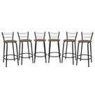 Kit 6 Banco Para Balcão Ilha Bistrô Banqueta Flórida Preta 60cm Bar Cozinha Gourmet Área de Lazer Piscina