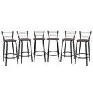 Kit 6 Banco Para Balcão Ilha Bistrô Banqueta Flórida Preta 60cm Bar Cozinha Gourmet Área de Lazer Piscina