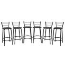 Kit 6 Banco Para Balcão Ilha Bistrô Banqueta Flórida Preta 60cm Bar Cozinha Gourmet Área de Lazer Piscina Kit 6 Banco Para Balcão Ilha Bistrô Banqueta Flórida Preta 60cm Bar Cozinha Gourmet Área de Lazer Piscina