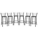 Kit 6 Banco Para Balcão Ilha Bistrô Banqueta Flórida Preta 60cm Bar Cozinha Gourmet Área de Lazer Piscina