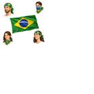 Kit 6 Bandana Lenço Copa Do Mundo Brasil Seleção 55x55