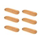 Kit 6 Bandejas Bambu Banheiro Lavabo Petisqueira Decoração