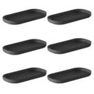 Kit 6 Bandejas Bancada de Banheiro 16x8cm Preta Dual Ou Suporte Organizador de Utensílios Lavabo