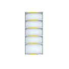 Kit 6 Bandejas Canto 202 FIT Farmacia 30/25 Branco Pe Amarelo Kit 6 Bandejas Canto 202 FIT Farmacia 30/25 Branco Pe Amarelo