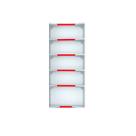 Kit 6 Bandejas Canto 202 FIT Farmacia 30/25 Branco Pe Vermelho Kit 6 Bandejas Canto 202 FIT Farmacia 30/25 Branco Pe Vermelho