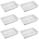 Kit 6 Bandejas de Plástico 7L Bacia Plasvale 45x30x8cm Açougue Restaurante