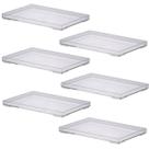 Kit 6 Bandejas Em Acrílico Cristal 25x17x2cm 1639 Paramount