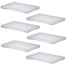 Kit 6 Bandejas Em Acrílico Cristal 25x17x2cm 1639 Paramount