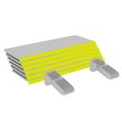 Kit 6 Bandejas Gondola FIT 40 Branco 6X 25x90 Pe Amarelo