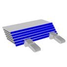 Kit 6 Bandejas Gondola Ponta FIT 40 Branco 6X 30x78 Pe Azul