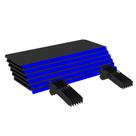 Kit 6 Bandejas Gondola Ponta FIT 40 Preto 6X 30x78 Pe Azul