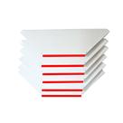 Kit 6 Bandejas Para Gondola Canto SP 30 Branco Pe Vermelho