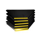 Kit 6 Bandejas Para Gondola Canto SP 30 Preto Pe Amarelo