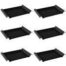 Kit 6 Bandejas Plástica Grande Servir Self Service 45x29cm Restaurante Hotel Fast Food Cozy Coza