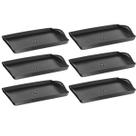 Kit 6 Bandejas Plásticas 41x27cm Pretas Café Restaurante Plus UZ Self Service Cozinha Kit 6 Bandejas Plásticas 41x27cm Pretas Café Restaurante Plus UZ Self Service Cozinha