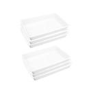 Kit 6 Bandejas Plásticas 7l Plasvale Branco Kit 6 Bandejas Plásticas 7l Plasvale Branco