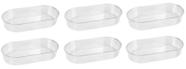 Kit 6 Banheiras p/ Pássaros Oval Cristal Média - 200 ml - Banho de passarinho, Gaiola ou em liberdade