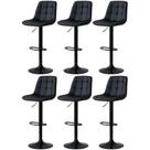 Kit 6 Banqueta Alta Elegance Estofada com Base Giratória e Regulagem de Altura - Preto Kit 6 Banqueta Alta Elegance Estofada com Base Giratória e Regulagem de Altura - Preto