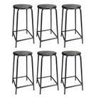 Kit 6 Banqueta Banco Alta 65cm Empilhavel Para Cozinha Balcão Bar Preta Kit 6 Banqueta Banco Alta 65cm Empilhavel Para Cozinha Balcão Bar Preta